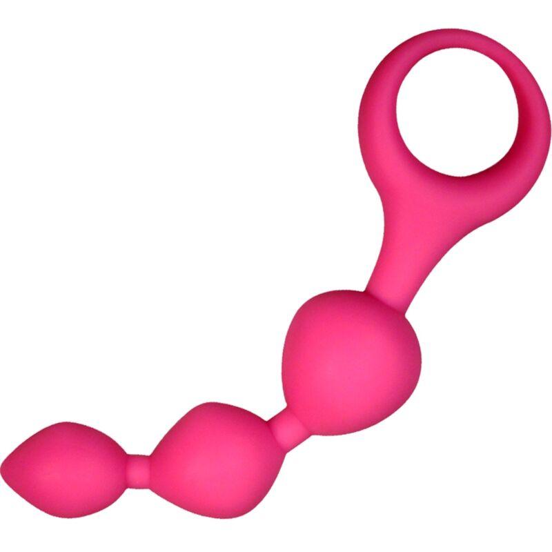 Alive - triball pink silicone anal balls 15 cm