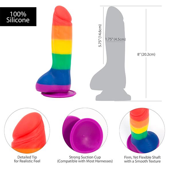 Addiction - Justin 8 Inch Rainbow 10
