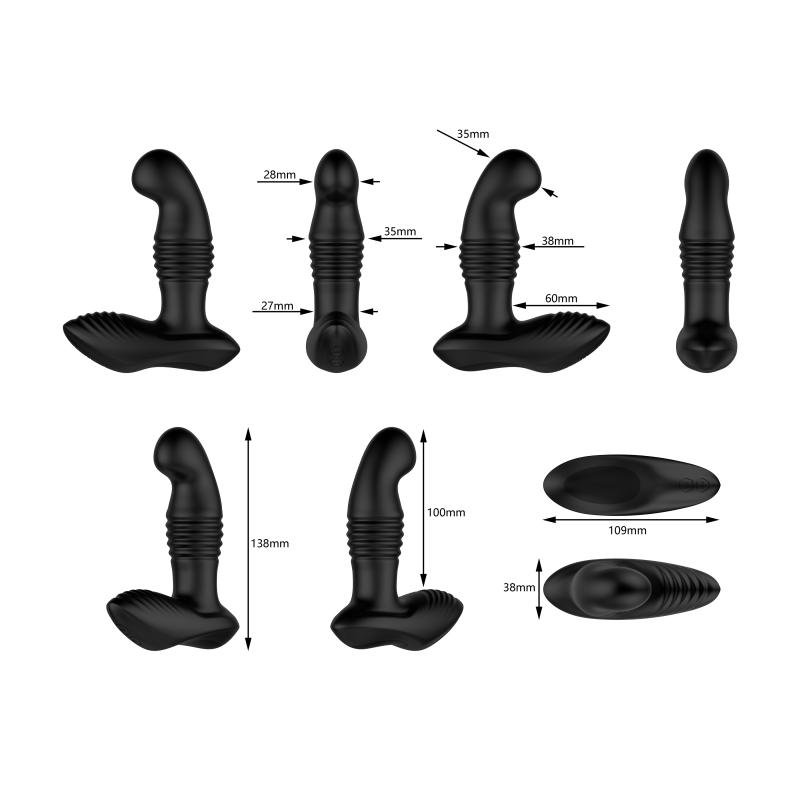 Nexus - Thrust Remote Control Thrusting Prostate Massager Black - Masér Prostaty 6