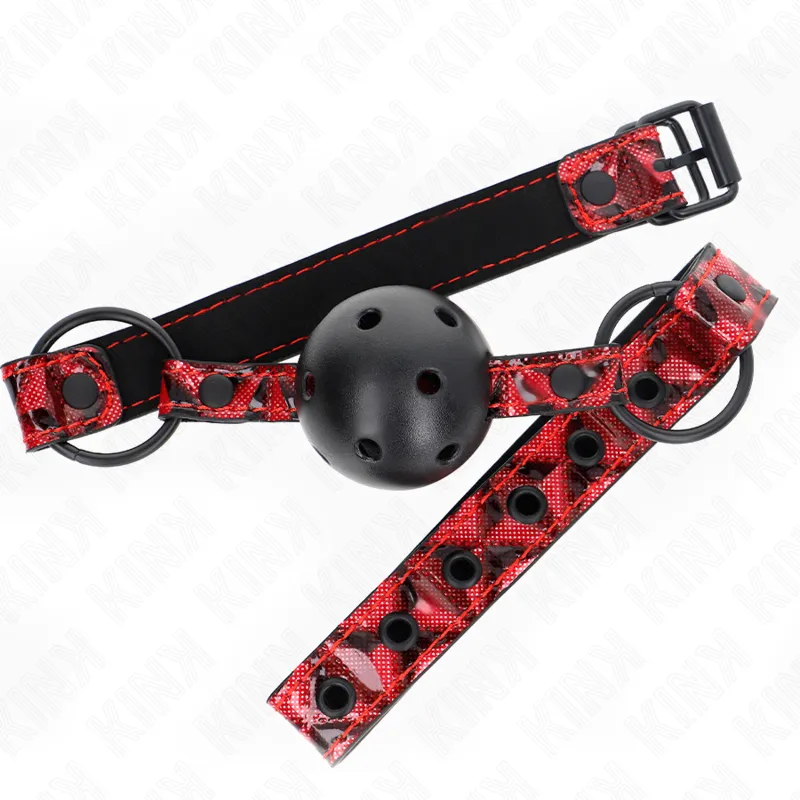 Kink - Diamond Pattern Ball 4.5 Cm Gag Model 2 64.5 Cm Adjustable 42-60 Cm