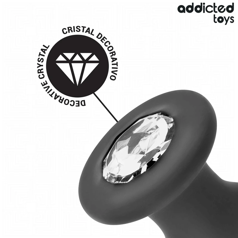 Addicted toys - anal plug with jewel silicone size s 8.8 cm 2