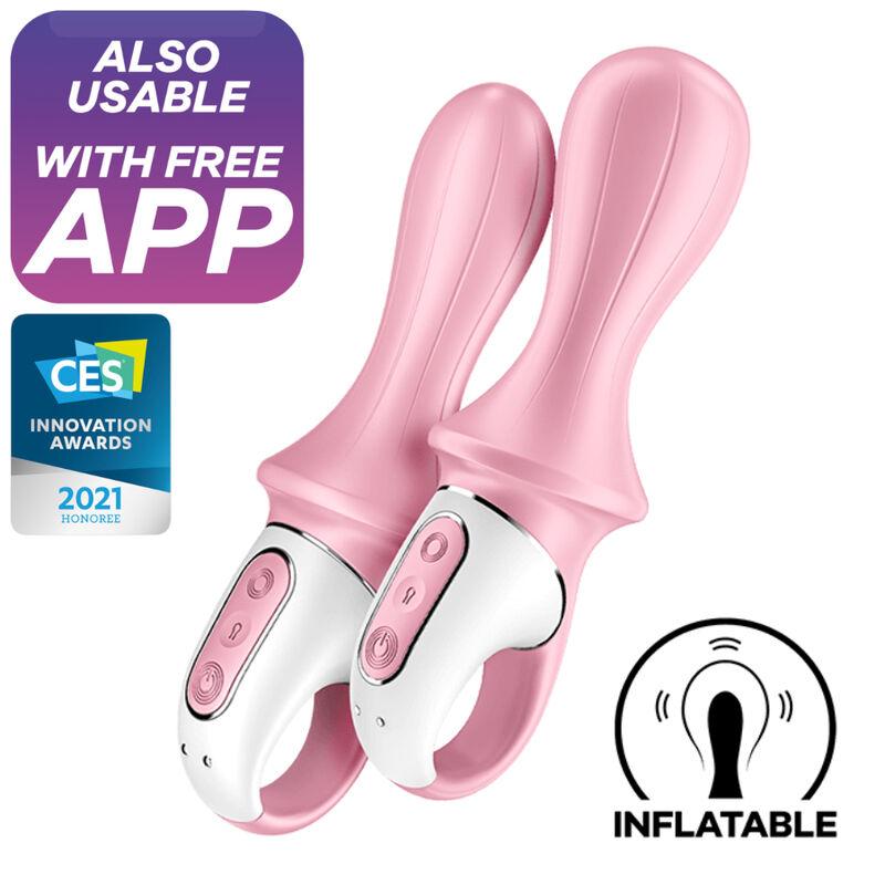 Satisfyer Air Pump Booty 5+ Inflatable Anal Pink - Análny Vibrátor