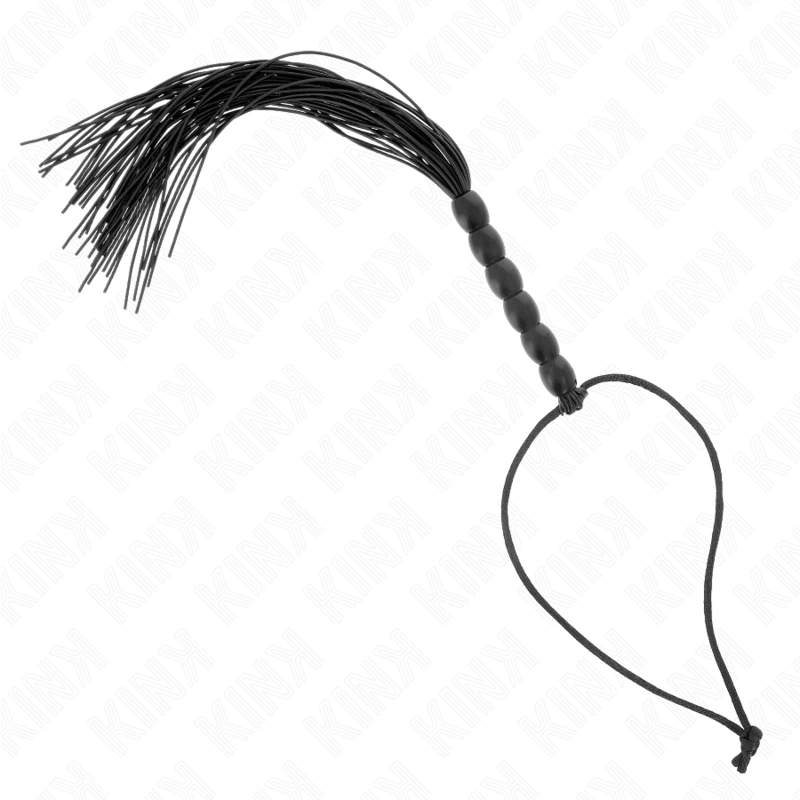 Kink - mini silicone whip with 6 black beads 26 cm 4