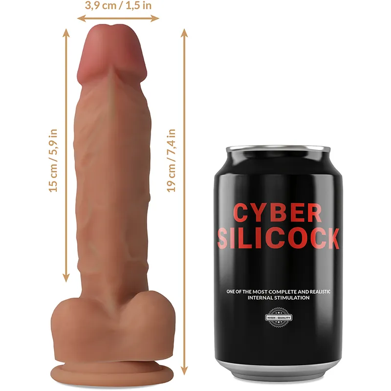 Cyber Silicock Strap-On Oliver With 3 Rings - Pripínací Penis