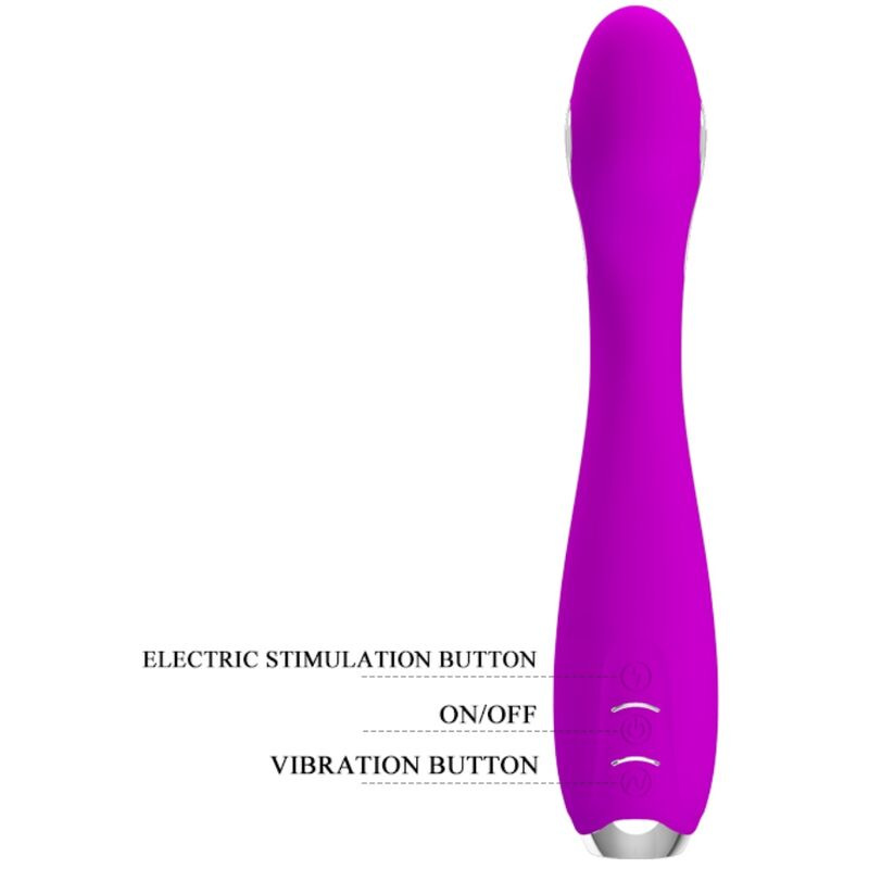 Pretty love - hector rechargeable electroshock vibrator waterproof purple 5