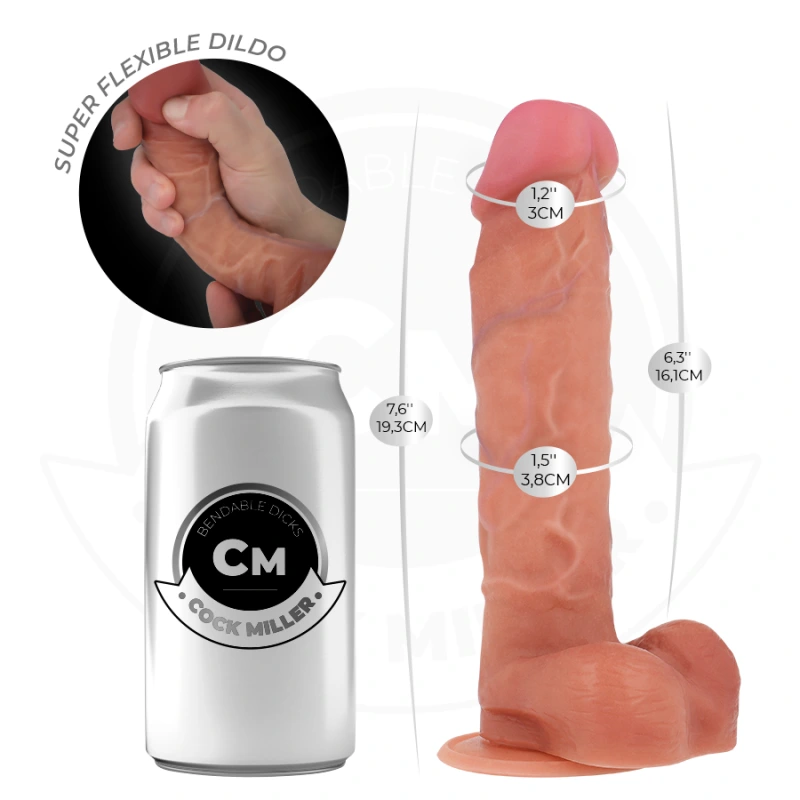 Cock miller - hyperrealistic articulable dildo 19.3 cm 4