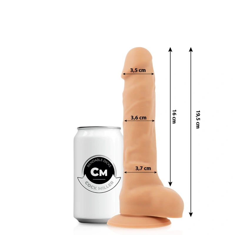 Cock miller - dildo realistic silicone density articulable flesh 19.5 cm 1