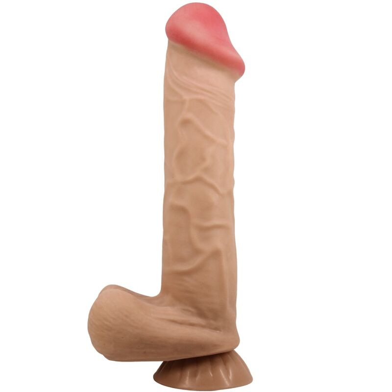 Pretty love - sliding skin series realistic dildo with sliding skin suction cup flesh 26 cm 2