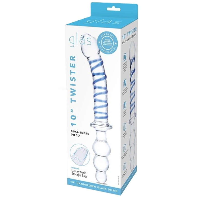 Glas - Twister Dual-Ended Dildo - Sklenené Dildo 1