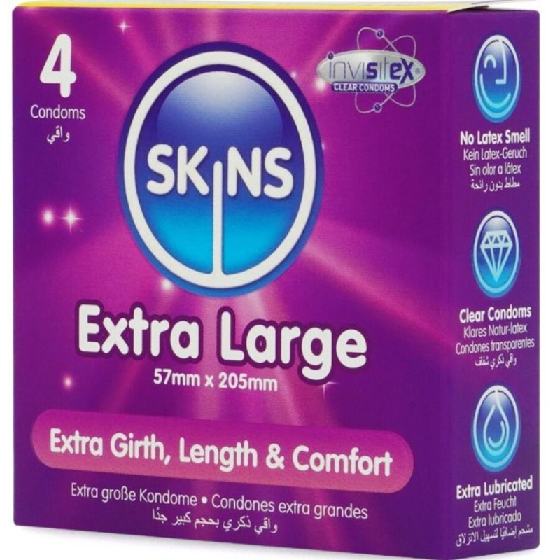 Skins - extra large premium condoms pack 4 1