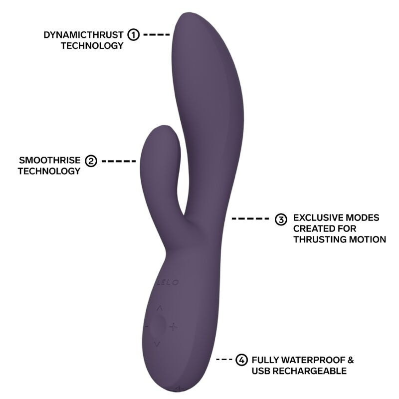 Lelo - ina thrust rabbit thrusting vibrator purple 5