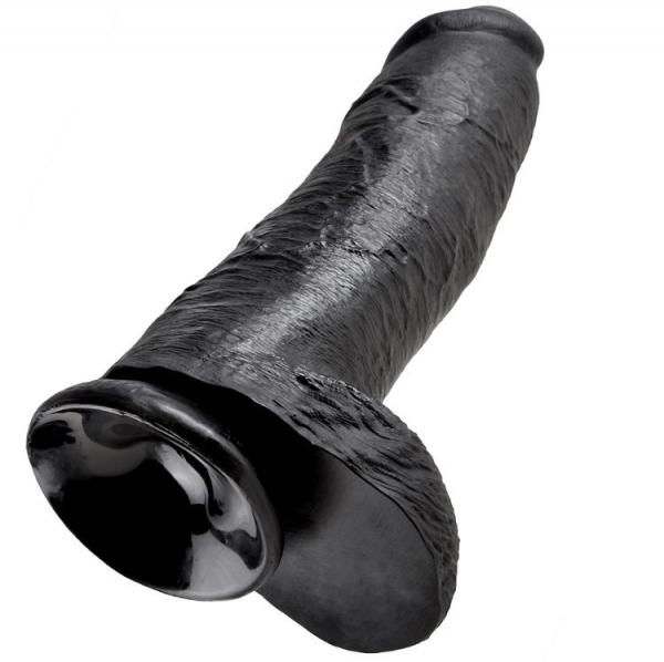 King Cock 12&Quot; Cock Black With Balls 30.48  Cm