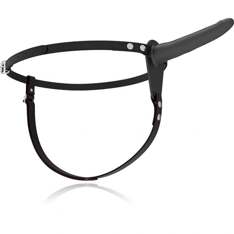 Fetish submissive harness - black silicone 15 cm 3