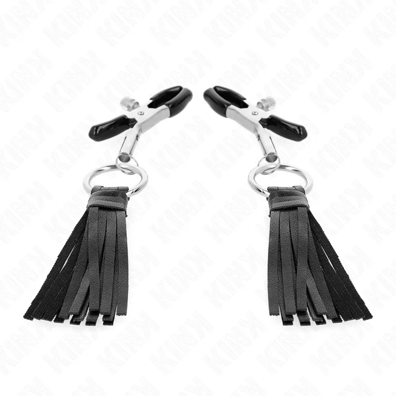 Kink - Leatherette Tassel Nipple Clamps 6 Cm