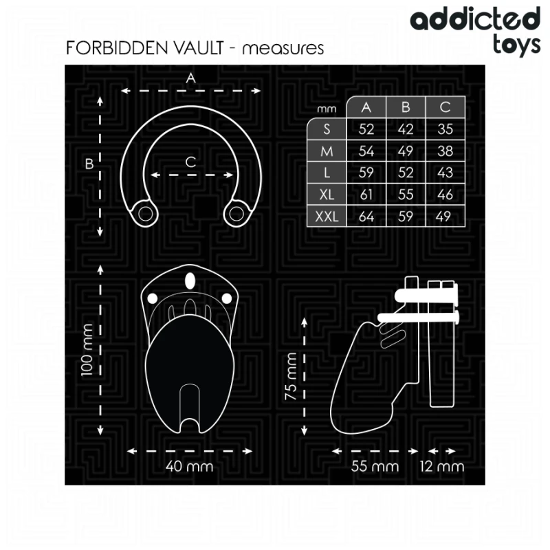 Addicted toys locked - forbidden vault penis cage 10 cm 4