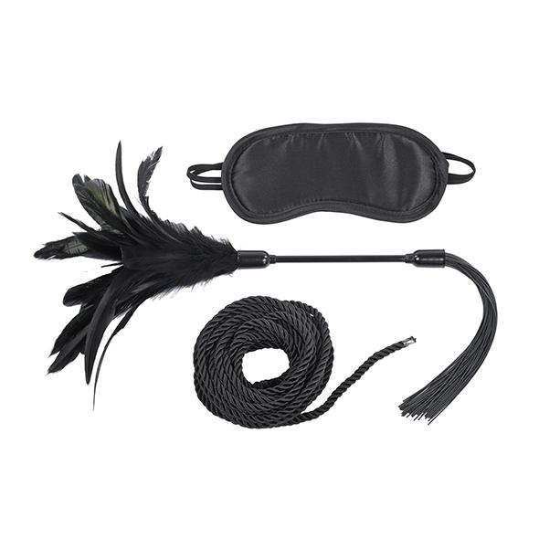 Sportsheets - S&M Shadow Tie And Tickle Kit Black