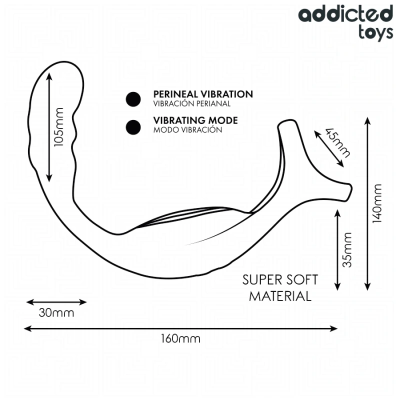 Addicted toys - dual prostatic cock ring remote control 6