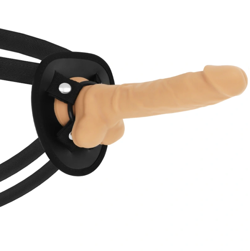 Cock miller - harness + silicone density articulable cocksil 19.5 cm 2