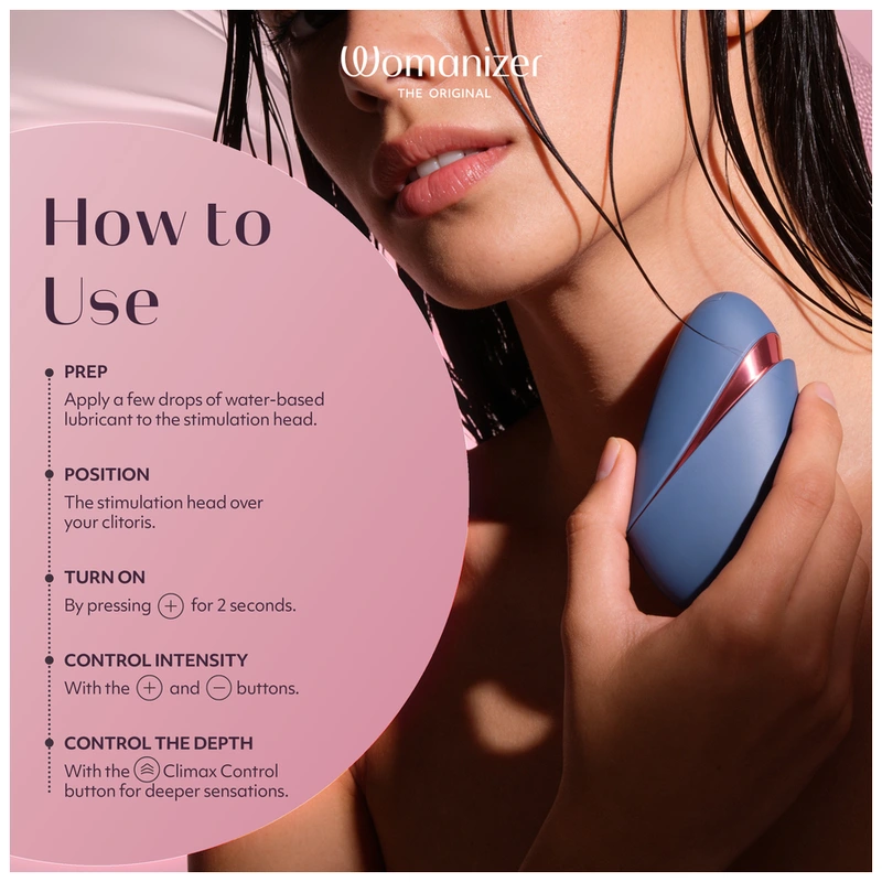 Womanizer - next liberty 3d pleasure air clitoral stimulator blue/red 8