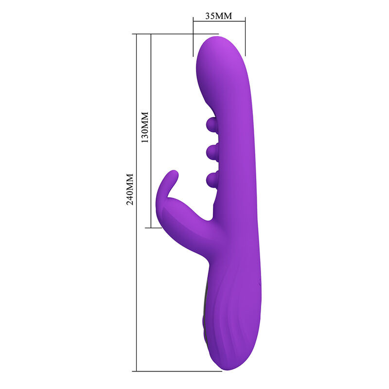 Pretty love - sabien rabbit vibrator with tapping stimulation and purple led 6