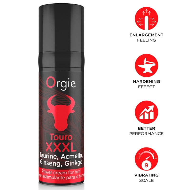 Orgie - touro xxxl erection enhancer and enlarger cream 15 ml