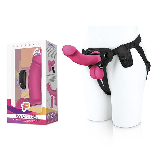 Pegasus - 6.5” Realistic Silicone Dildo With Balls And Harness Included