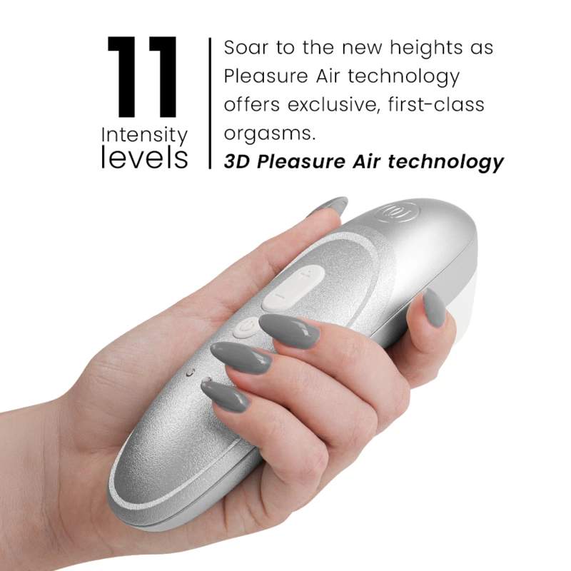 Womanizer - pro vibrant clitoral stimulator silver grey 1