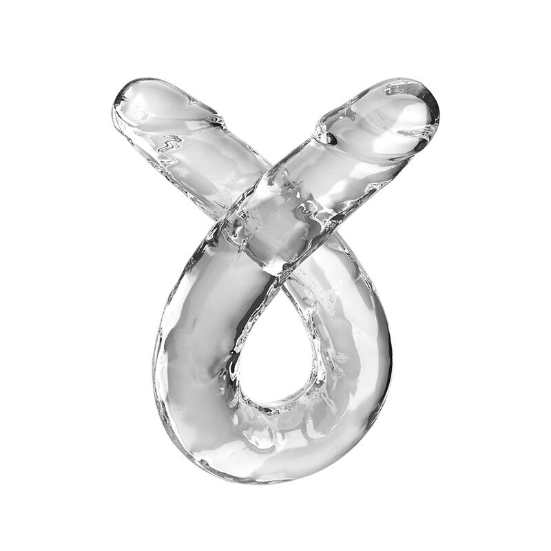King cock - double trouble double dildo 46 cm clear 4