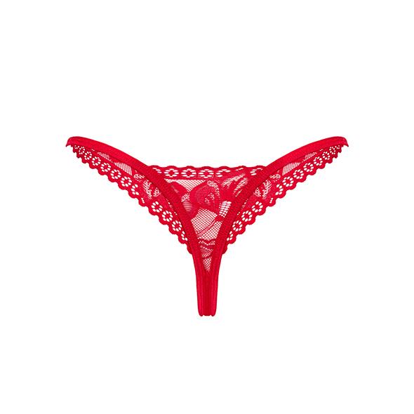 Obsessive - Lacy Thong Red Xs/S