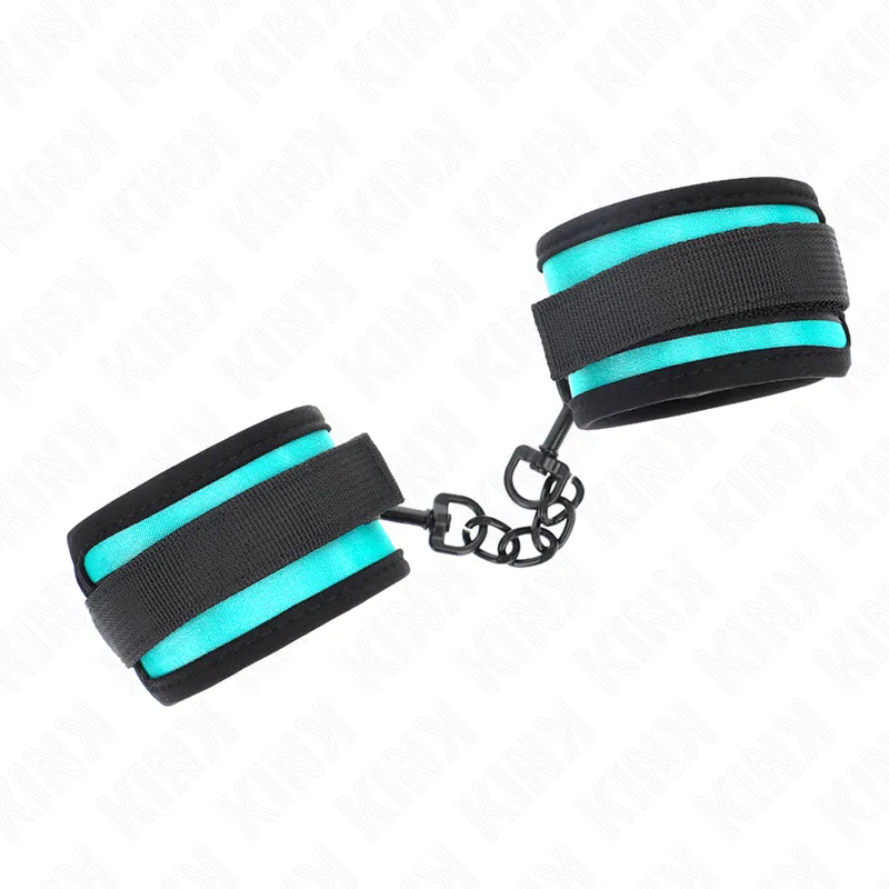 Kink - Hook And Loop Nylon Bind Wrist Restraints Black-Blue Adjustable 18-32 Cm X 5 Cm 1