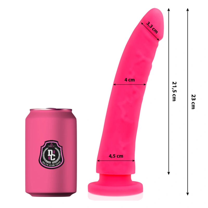 Delta club - toys pink dildo medical silicone 23 cm -o- 4.5 cm