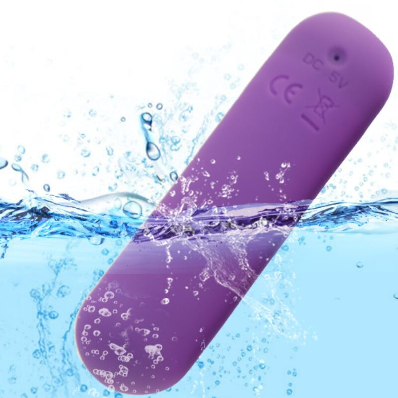 Armony - splash joie vibrator bullet silicone remote control 10 vibrations 75 x 19 cm purple 2