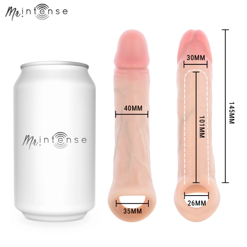 Mr intense - simon m silicone penis sleeve 14.5 cm -Ø- 4 cm 4