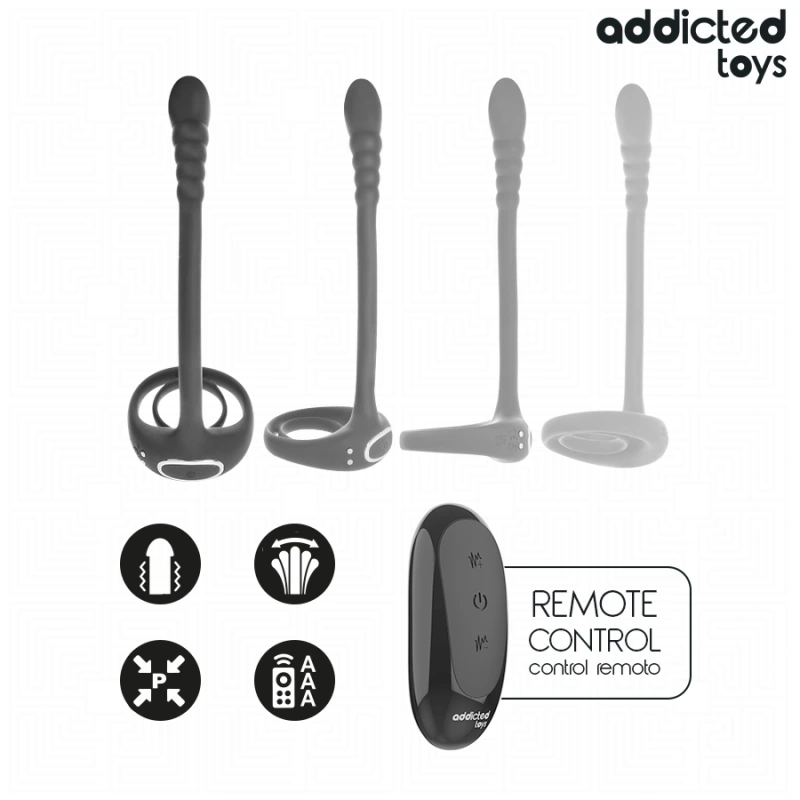 Addicted toys - p-spot vibrating cock ring remote control 4