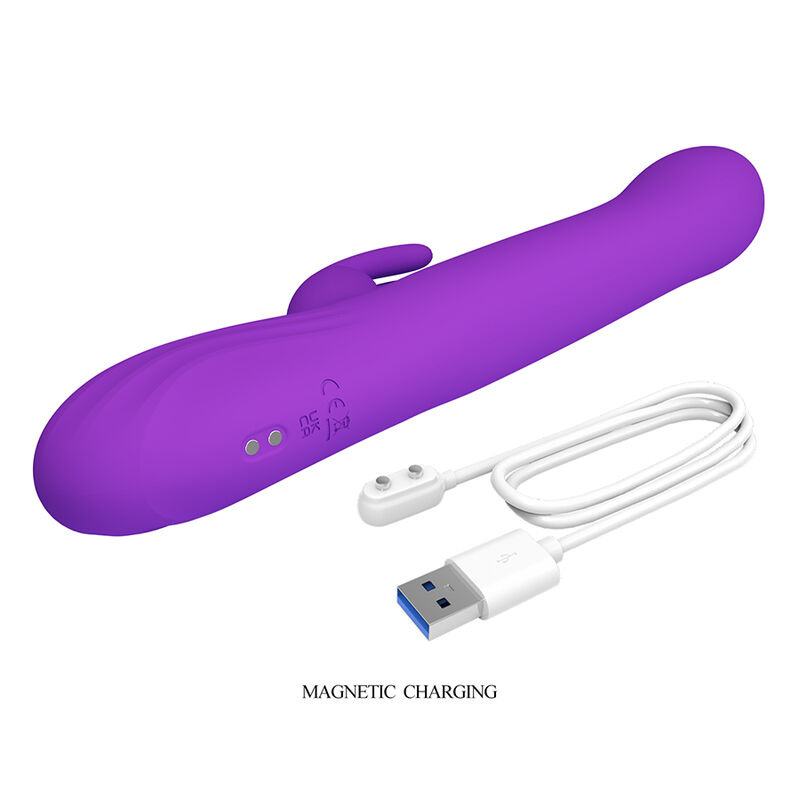 Pretty love - sabien rabbit vibrator with tapping stimulation and purple led 8