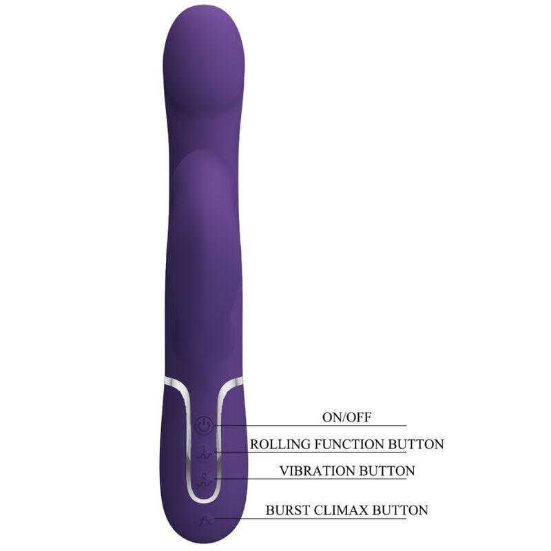 Pretty Love - Zalin Rabbit Vibrator Pearls 4 In 1 Purple