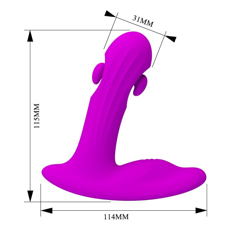 Pretty love - bauer rechargeable prostate massager 12 modes purple 7