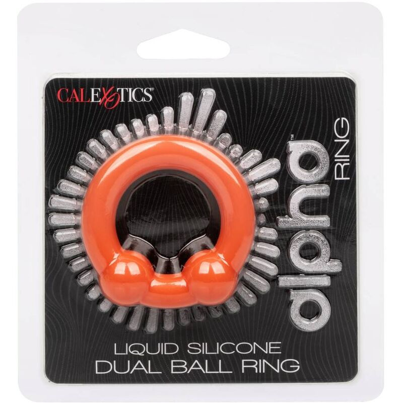 Calexotics - alpha dual ball ring orange 1