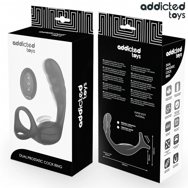 Addicted toys - dual prostatic cock ring remote control 2