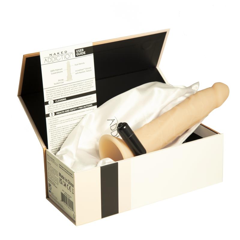Naked Addiction - 22,8 Cm Silicone Bendable Dual Density Dildo Vanilla 10