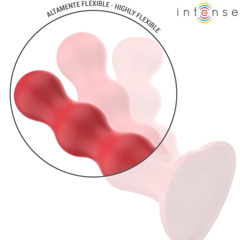 Intense - cody vibrator with suction cup red remote control 4