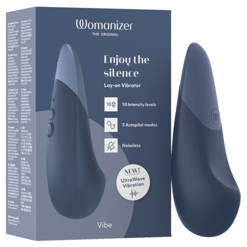 Womanizer - vibe lay-on silent vibrator dark blue