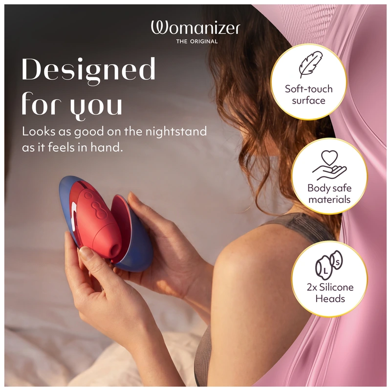 Womanizer - next liberty 3d pleasure air clitoral stimulator blue/red 5