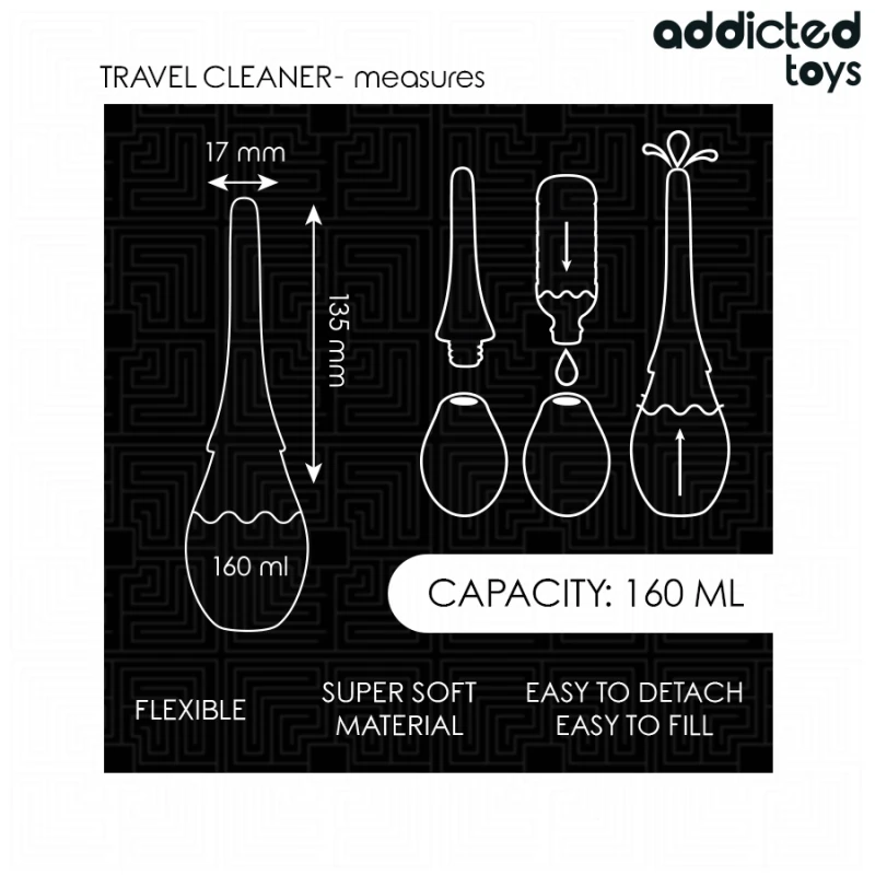 Addicted toys - travel cleaner silicone model 3 4