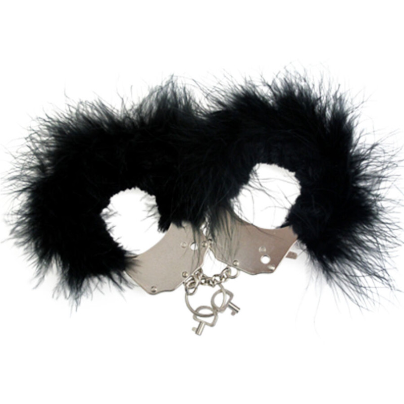 Adrien Lastic - Metal Handcuffs With Black Feathers 1