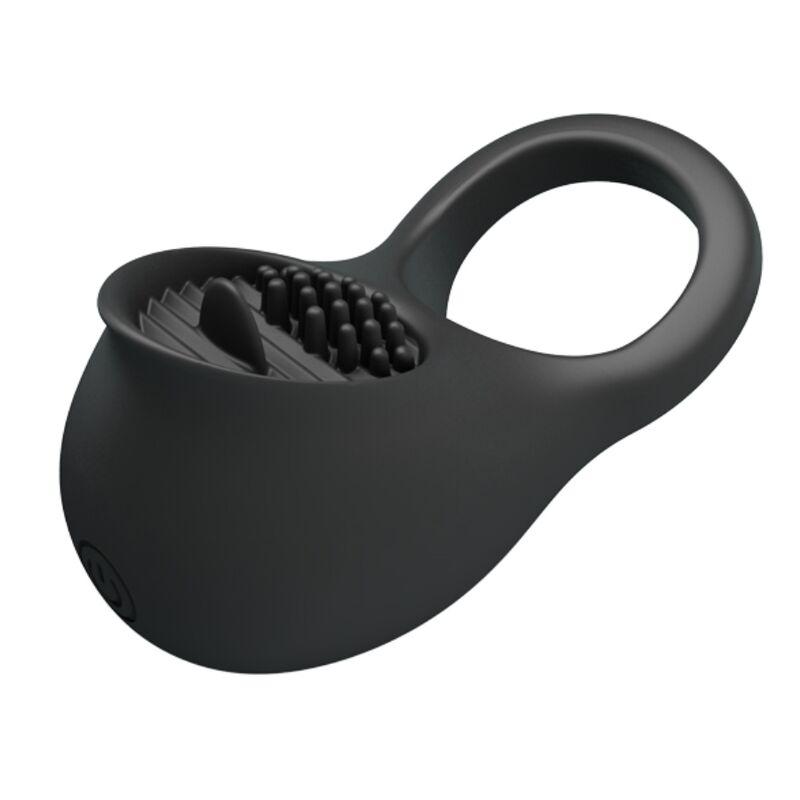Pretty Love - Vibrating Penis Ring With Black Tongue 3