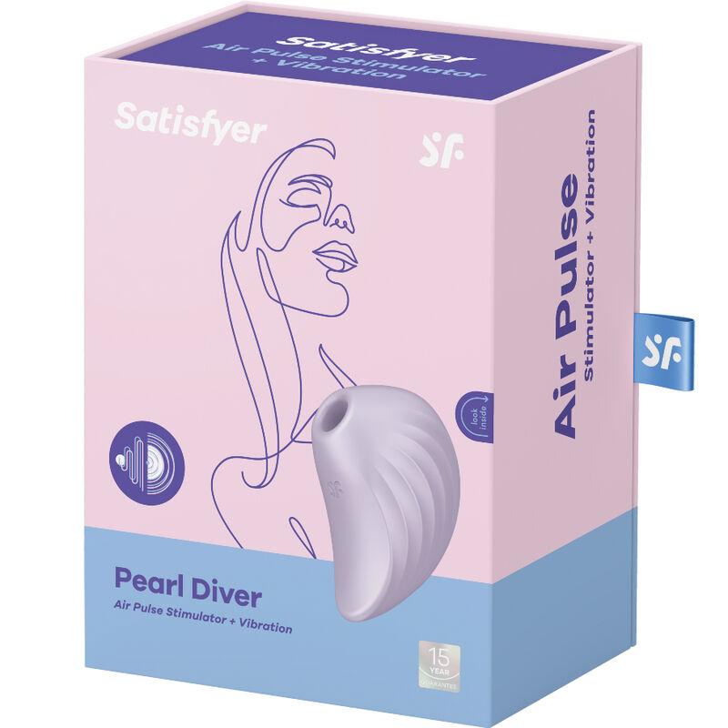 Satisfyer Pearl Diver Stimulator & Vibrator Violet  - Stimulátor Klitorisu