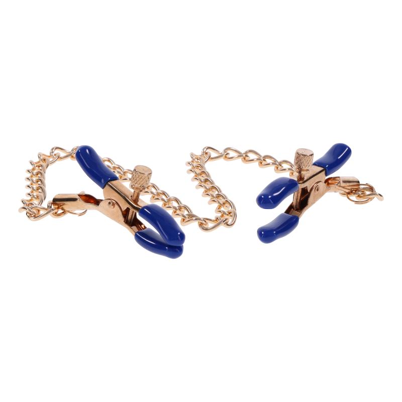 Sportsheets - Cougar Chained Nipple Clamps Gold 4