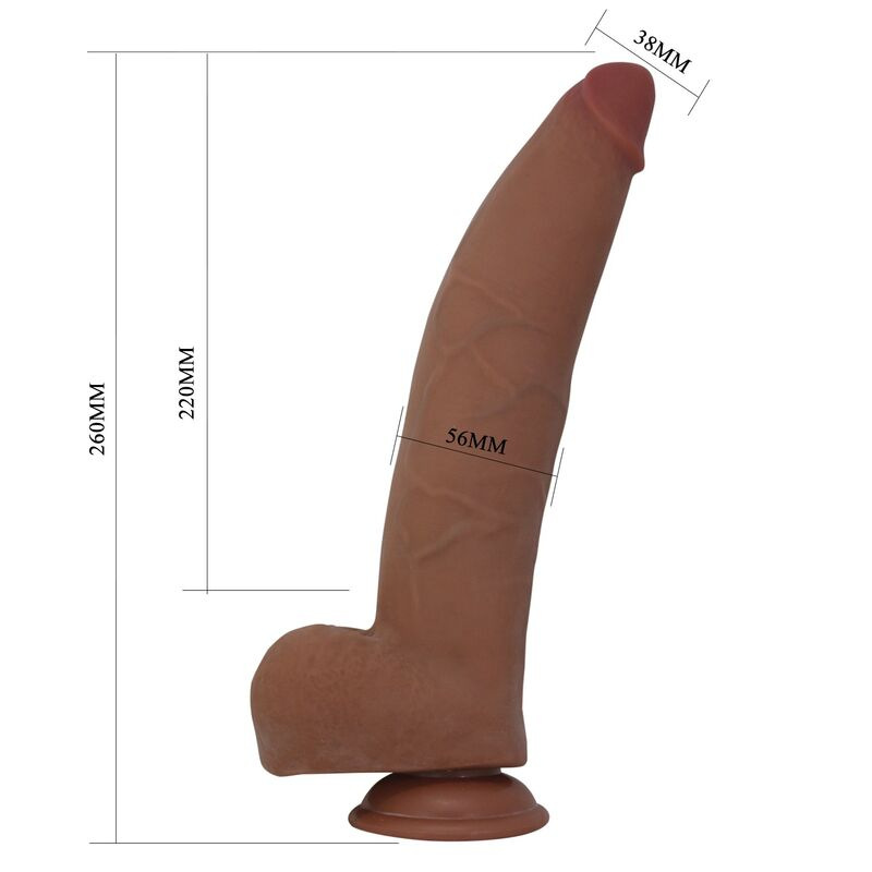 Pretty love - ulric realistic flexible dildo 26 cm Ø 5.5 cm tpe brown 4