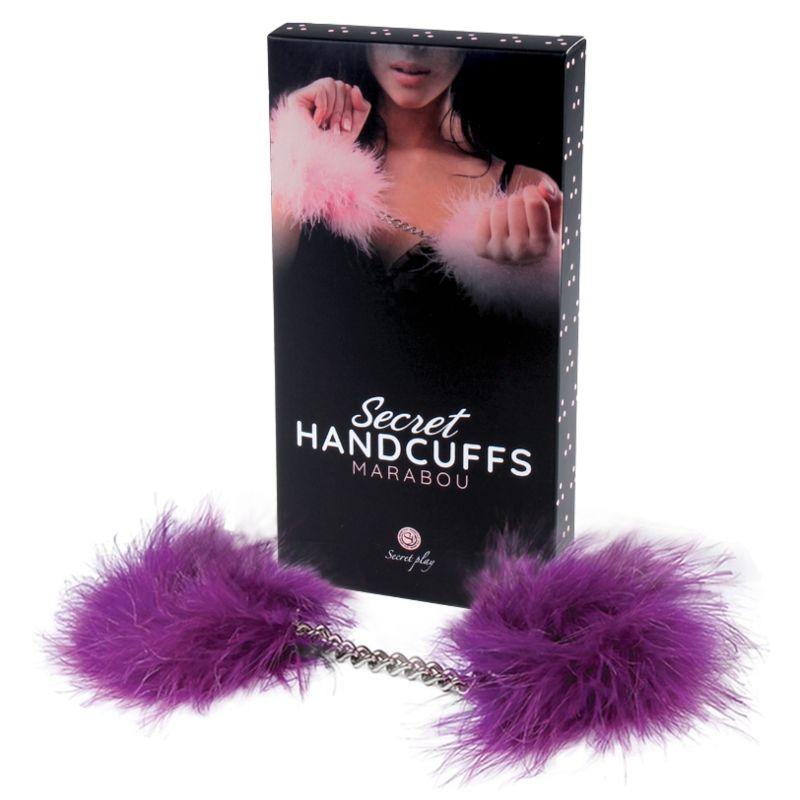 Purple Marabou Handcuffs 1